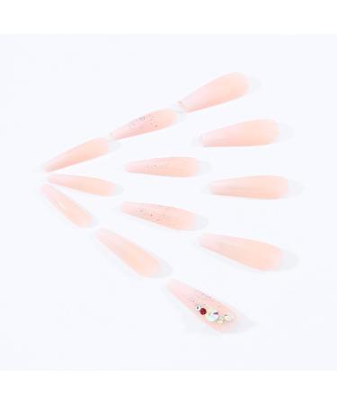 Brishow Coffin Artificial Nails - Long Gradient Ballerina Acrylic Press-On Nails (24pcs) for Women & Girls - Shop Now! - Buy Online on GoSupps.com