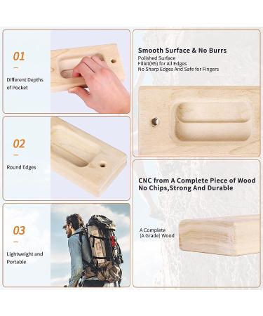 Portable Fingerboard for Rock Climbing Training | Edges and Pockets | Indoor/Outdoor Climbing Hangboard (CJ-HB2025) - Buy Online on GoSupps.com