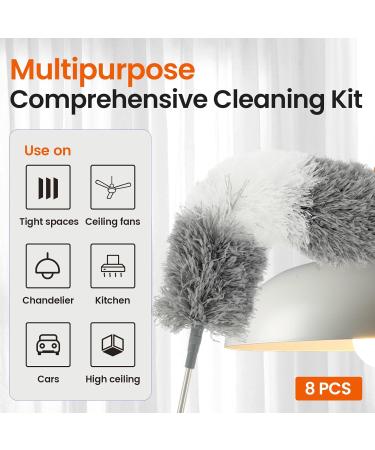 Abizarch Ceiling Fan Cleaner with Extension Rod Set Soft Microfibre Ceiling Fan Duster Removable and Bendable for Cleaning Ceiling Fans ZHAZHAMO(Style 1) - Buy Online on GoSupps.com