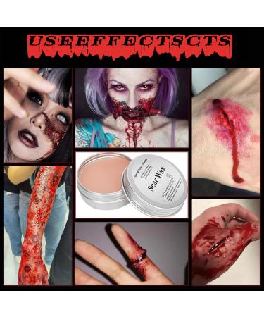 Buy Scar Wax Kit SFX Makeup - Fake Molding Wound Skin Wax for Halloween & Cosplay - Includes Spatula - Buy Online on GoSupps.com