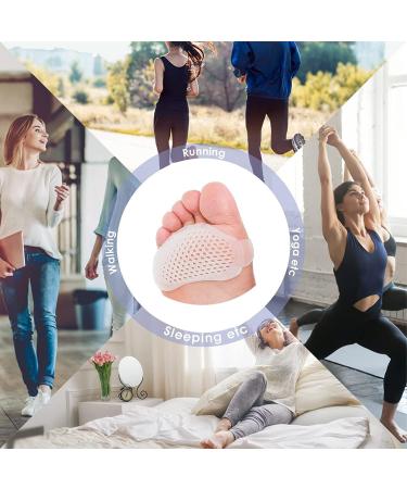 Gel Front Foot Pads - 2 Pairs Silicone Forefoot Shoe Inserts for Pain Relief Callus Prevention Unisex Comfort - Buy Online on GoSupps.com