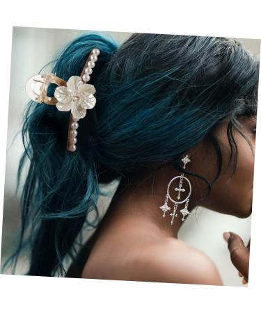 ifundom grip headpiece for women large claw clip tiaras for girls jaw clip claw clip ponytail crystal claw barrette octopus claw clip hair Miss Imitation pearls back of head - Buy Online on GoSupps.com