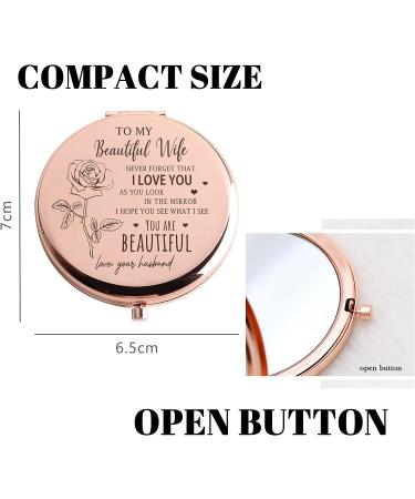 LOGMOR Wife Gift: Elegant Mini Compact Mirror for Her - Fun Birthday & Valentine's Day Idea - Buy Online on GoSupps.com