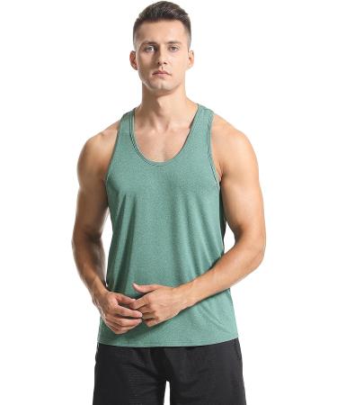 Ymmchy Men's Sport Tank Top 3-Pack - Quick Dry Sleeveless Muscle Shirts for Gym & Training - Black Gray Army Green - Size L - Buy Online on GoSupps.com