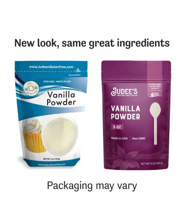 Judee's Premium Vanilla Powder 5 oz - Non-GMO, Made in USA - Gluten-Free, Nut-Free - Enhance Baked Goods, Coffee, Yogurt, Smoothies - 5 oz Pack - Buy Online on GoSupps.com