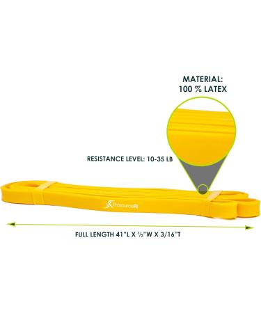 ProsourceFit Xfit Power Resistance Bands - Heavy Duty 41 for Cross-Training Pull-Ups and Full Body Workouts | 10-35lbs Yellow - Buy Online on GoSupps.com