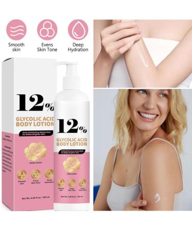 12% Glycolic Acid Body Lotion Body Exfoliating Cream Firming and Moisturizing Nourishing Skin Refreshing and Non-sticky Fast Absorption Suitable for Dry Skin Daily Moisturizing - Buy Online on GoSupps.com