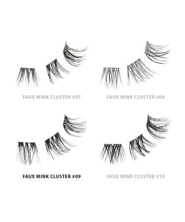 VLuxe VE09 Faux Mink Cluster Lashes - Ultra Comfort Clear Band & Natural Look - Shop Internationally - Buy Online on GoSupps.com