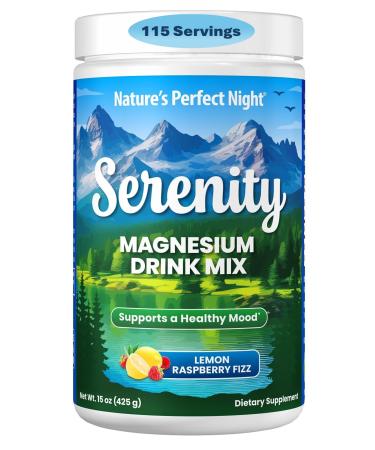 Nature s Perfect Night | Serenity Magnesium Drink Mix Powder | Anti-Stress | Gluten Free | Vegan | Non-GMO | Sugar-Free | Supports Relaxation Sleep Heart Bone and Nerve Health | 15 oz 15 Ounce (Pack of 1)