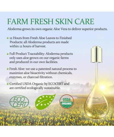 Aloderma 24K Gold Leaf Aloe Gel - Age-Defying Essence for Youthful Skin | Hydrating Allantoin & Hyaluronic Acid | 7oz Luxury Moisturizer - Buy Online on GoSupps.com