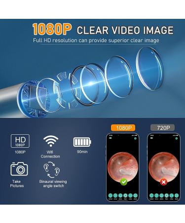 Ear Wax Removal Kit with Camera | 10 Traditional Ear Picks, Endoscope with 6 Lights, Otoscope, 4 Ear Spoons | for IOS & Android - Ear Cleaner Tool - Buy Online on GoSupps.com