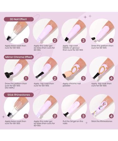 3D Nail Gel Clear Sculpting Gel 30g - No Wipe Molding Gel for Nail Art Charms & Rhinestone Designs - Buy Online on GoSupps.com