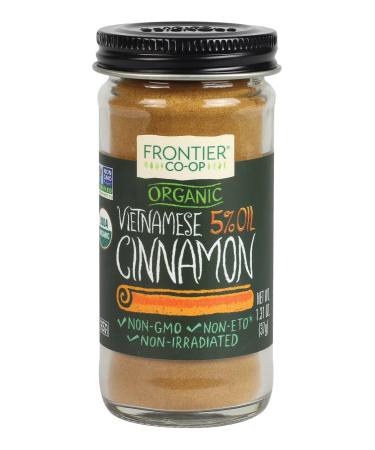 Frontier Organic Vietnamese Cinnamon, Ground, 1.31 Ounce 1.31 Ounce (Pack of 1)
