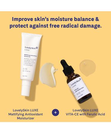 Shop LovelySkin LUXE Mattifying Antioxidant Moisturizer - Non-Comedogenic Daily Face Cream for Matte Finish - 1.7 oz | International Shipping Available - Buy Online on GoSupps.com