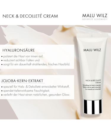  Malu Wilz Malu Wilz Neck & D collet Plumping Cream for the Neck and D collet 75 ml | Anti-aging treatment with hyaluronic acid and jojoba firming and moisturizing fights wrinkles absorbs quickly - Buy Online on GoSupps.com