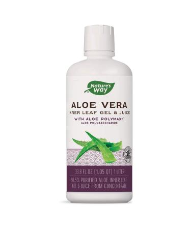 Nature's Way Aloe Vera Gel and Juice, 1 Liter (Packaging May Vary) Plain 33.8 Fl Oz (Pack of 1)