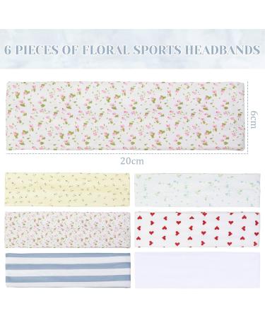 Nayyana 6 Pieces Fashion Headbands for Women Short Hair Non-Slip Elastic Flower Hair Bands Soft Fabric Hair Bands for Women Hair 5cm Thick Stripe Headband - Buy Online on GoSupps.com