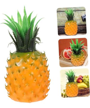 HOMSFOU Simulated Pineapple Ornaments Fake Fruit Model Succulent Decor Fake Fruit Decoration Pineapple Plant Light House Decorations for Home Fruit Shooting Prop Food Fake Apple Resin Orange 23X11X11CM - Buy Online on GoSupps.com