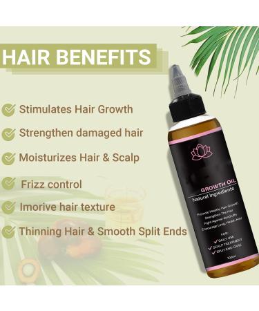 Huile de croissance des cheveux Lifewitqueenp Queenp Ayurvedic Hair Growth Huile l ger pour tous les types de cheveux 1Pcs - Buy Online on GoSupps.com