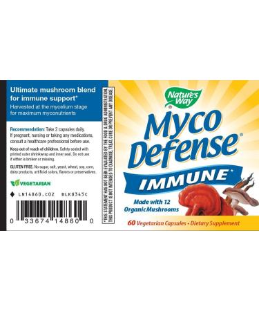 Nature's Way Myco Defense - Premium Blend 60 Vegan Capsules for Immune Support - Buy Online on GoSupps.com