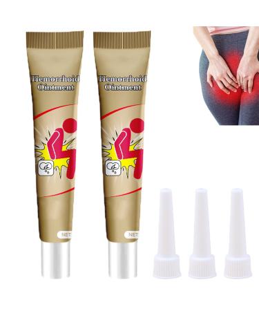 Herbal Hemorrhoid Cream Chinese Hemorrhoid Ointment 2Pcs Hemorrhoids Hemorrhoids Body Care Massage Cream for Men and Women (2)