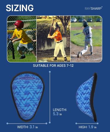 RAYSHARP Youth Athletic Cup - Soft Foam Protective Boys Cup, Ages 7-12, Baseball, Football, Lacrosse, Hockey, MMA - Blue - Buy Online on GoSupps.com