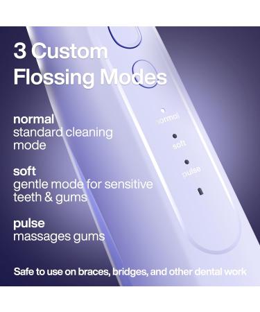 AquaSonic Icon Water Flosser - Cordless Rechargeable Oral Irrigator for Teeth | Waterproof Portable Dental Cleaning | Ideal for Braces & Travel - Lilac - Buy Online on GoSupps.com
