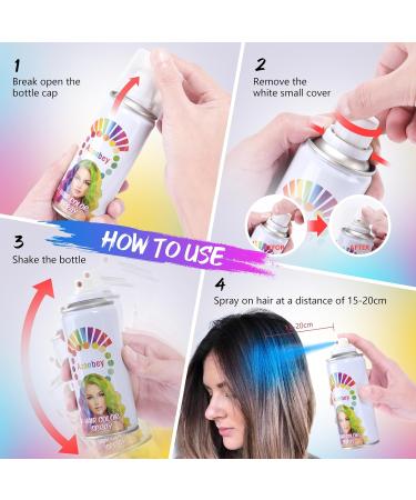 Buy Temporary Hair Color Spray & Wax - Azonbey Kids Hair Dye Pomade #Purple | 1-Day Washable & Easy to Use - Buy Online on GoSupps.com
