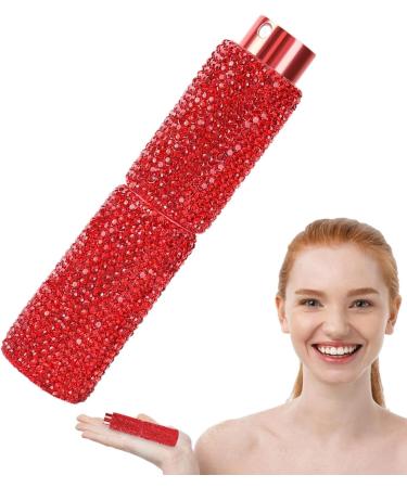Perfume Spray Bottle Perfume Atomiser Diamonds Fragrance Empty Bottle Refillable Cosmetic Sprayer Portable Bling Crystals Rhinestones Glitter Spray Bottle for Outdoor Dating Travelling Red - Buy Online on GoSupps.com
