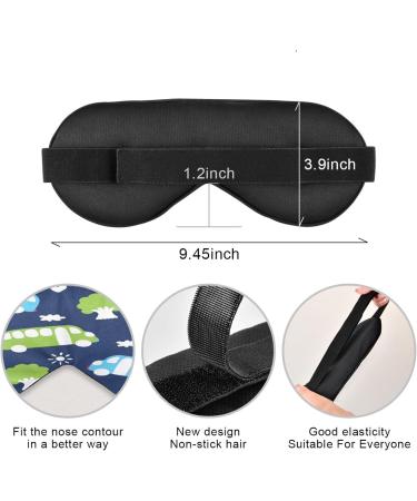 WELLDAY Bus Pattern Sleep Mask | Soft Comfort Blindfold for Men and Women | Adjustable Strap | Blockout Light for a Restful Sleep - Buy Online on GoSupps.com
