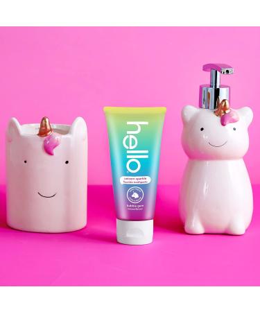 Unicorn Sparkle Fluoride Kids Toothpaste - Natural Bubble Gum Flavor - Vegan - 50 ml - Buy Online on GoSupps.com