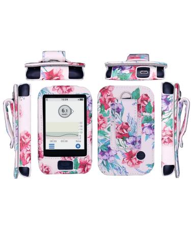 Designed Fitted Leather Case W/Screen Protector (Includes Carabiner & Lanyard) for Dexcom Receiver G6 CGM (WFL/5)