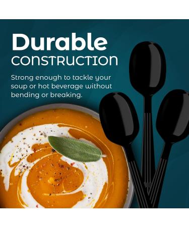 Plastic Spoons Heavy Duty - Plastic Soup Spoons - Disposable Spoons Plastic Utensils - Plastic Cutlery for Parties and Events Pack of 500 (Soup Spoons) - Buy Online on GoSupps.com