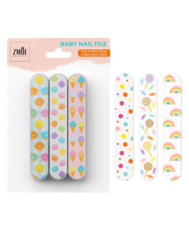 Baby Nail File - Colorful Mini Emery Board Gentle Care Nail Files Grooming Essentials Safe for Baby and Toddler