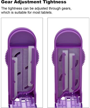 Buy Adjustable Multiple Pill Cutter | Detachable 6-Grid Pill Splitter for Small Tablets - Stainless Steel Blade & Silica Gel Sheet (Purple) - Fast International Shipping - Buy Online on GoSupps.com