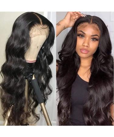 SKULD 13x4 HD Lace Front Wigs Body Wave Human Hair Wig 100% Brazilian Real Human Hair Wigs for Women Natural Wave Human Hair Wigs with Baby Hair Pre Plucked 150% Density 24inch 24 Inch 13x4 lace frontal wig Body Wave 2