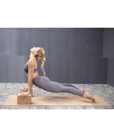 SNAKUGA Cork Yoga Block 2 Pack - Non-Slip 4'' or 3'' High Density Blocks for Pilates, Meditation, Fitness & Stretching - Supportive & Flexible Brick for Improved Poses Balance - 9x6x4 - Buy Online on GoSupps.com