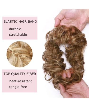 Buy Affordable Soft Wavy Hair Extensions - 2pcs 50g Hair Ties in Hellbraun & Ashblond for Natural Thickening Updos - Buy Online on GoSupps.com