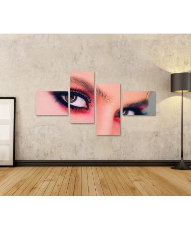 Canvas Print: Beautiful Woman Eyes Pretty Woman Perfect Eyelashes Beauty Woman's Face Concept Eyes Professional Makeup Beauty Woman Wall Painting Images GGIO-4LPx - Buy Online on GoSupps.com