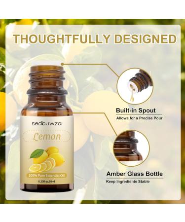 Sedbuwza 100% Pure Organic Lemon Essential Oil - Ideal for Diffusers Humidifiers Soaps Candles & Perfumes - Aromatherapy Gift - Buy Online on GoSupps.com