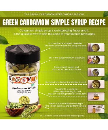 Taj Green Cardamom Pods - Premium Indian Elaichi Elachi, 2oz (56g) - Buy Online on GoSupps.com
