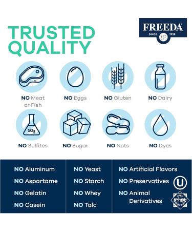 FREEDA Buffered Vitamin C 500mg Non-Acidic Calcium Ascorbate Immune Support & Antioxidant Kosher Gentle on Stomach 100 Capsules 100 Count (Pack of 1) - Buy Online on GoSupps.com