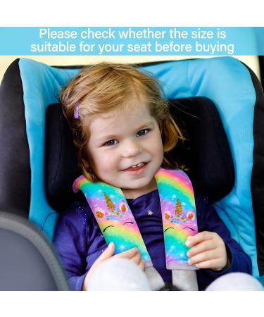 Basumee 2-Piece Rainbow Seat Belt Shoulder Cushion for Kids - Pink Car Seat Belt Pillow & Protection for Girls - Buy Online on GoSupps.com