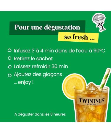 Twinings - Th Vert saveur Citron - 27 Sachets - D guster Chaud ou Froid - Buy Online on GoSupps.com