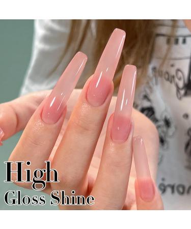 Double Rhythm Translucent Gel Polish - Sheer Neutral 15ML Nail Art (Pink Clear-A1323) | DIY at Home - Buy Online on GoSupps.com
