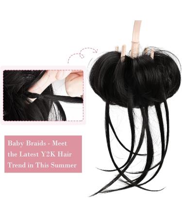 REECHO Messy Bun Hair Piece - Super Long Curly Wavy Updo Hair Extension in Black - Buy Online on GoSupps.com