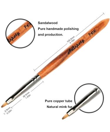 Buy 4pcs Acrylic Nail Brush Set - Pure Kolinsky Bristles for Gel Polish & 3D Nail Art - Professional Salon Quality with Sandalwood Handle - Buy Online on GoSupps.com