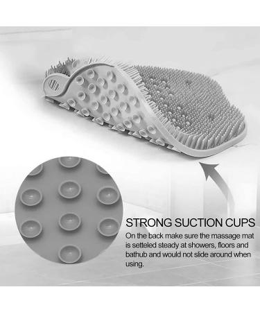 Shower Foot Massager Scrubber - Non-Slip Massage Mat for Improved Circulation and Pain Relief (Gray) - Buy Online on GoSupps.com