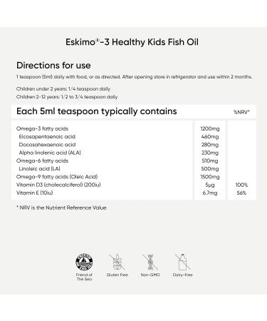 Eskimo-3 Healthy Kids Fish Oil - Nutri Advanced - Tutti Frutti 105ml - Buy Online on GoSupps.com