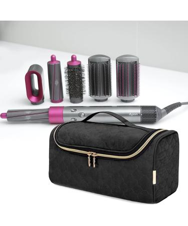 YYBD Black Hair Travel Bag Hair Curler Tool Storage Bag with Hook & Handle Portable Hair Organizer Case Hair Accessories Tools Bag for Dyson Styler/Shark Flexstyle/Dyson Supersonic Hair Dryer - Buy Online on GoSupps.com